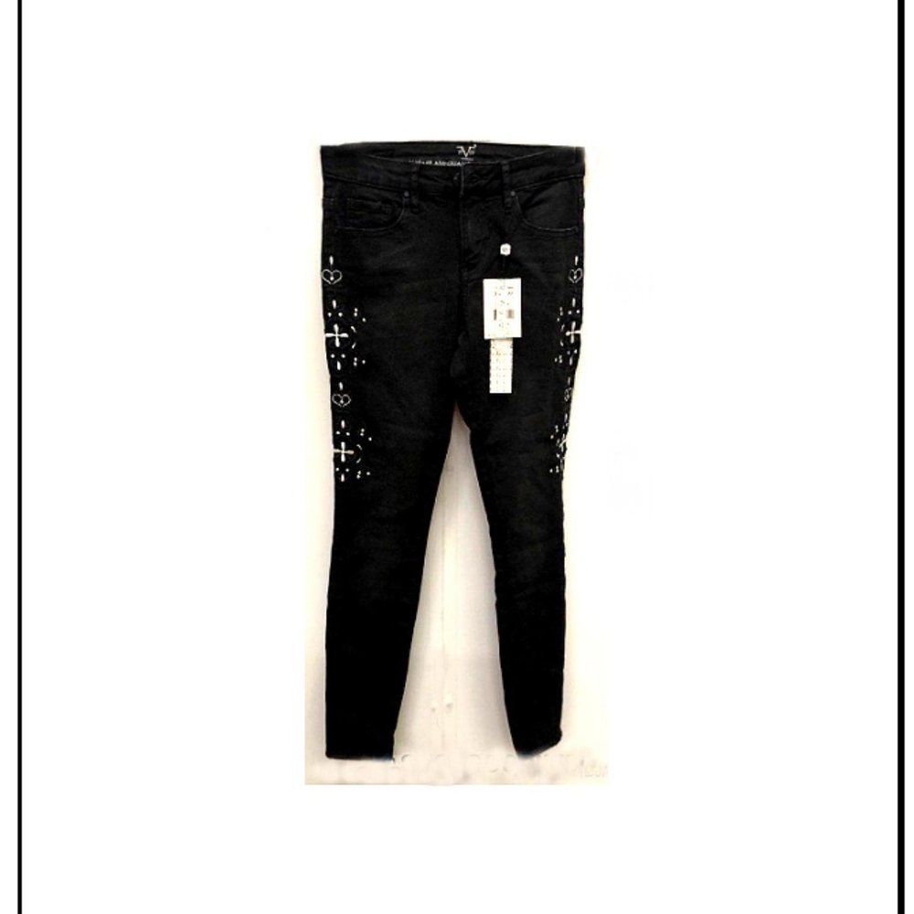 New Rare & Unique 19V69 Italia Milano Embroidered Black Versace Jeans